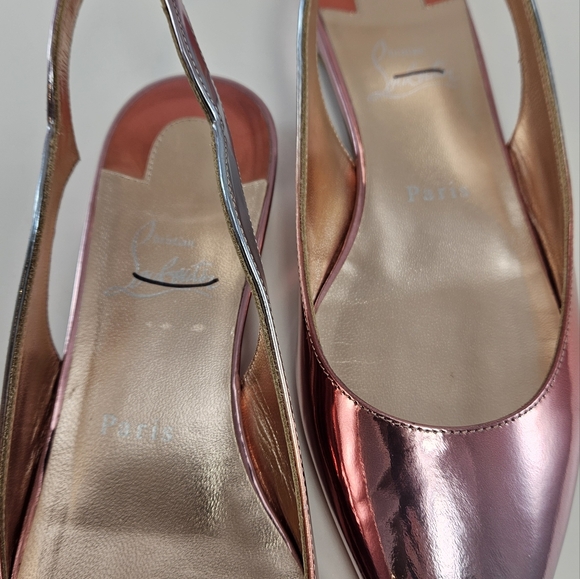 Christian Louboutin Hot Chickita Sling Leather Slingback Flats Size 39 - Picture 11 of 17